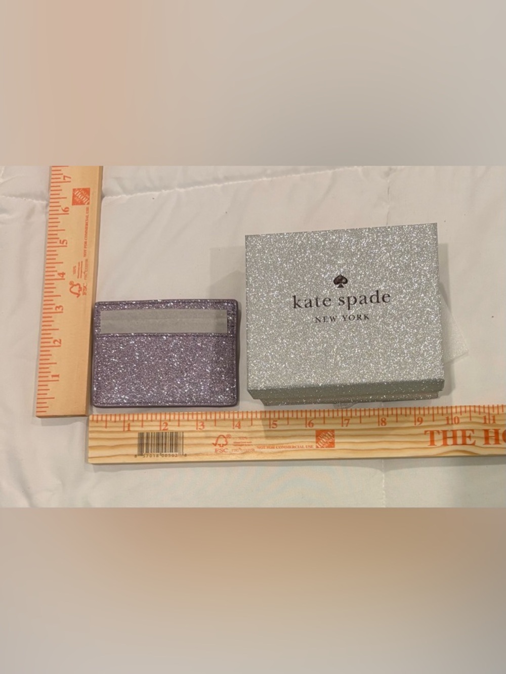 kate spade lavender glitter card holder